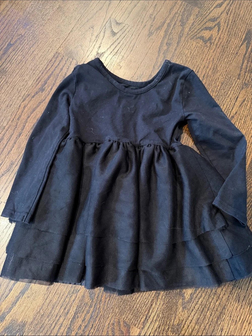 Old Navy Navy Long Sleeve tutu Dress with Cat Face Halloween 3T